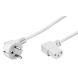 Power cord right-angled schuko to C13 3m white