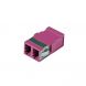Multimode keystone coupling LC-LC duplex purple