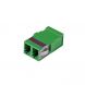 Singlemode keystone coupling LC-LC duplex green