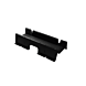 Datacenter power shielding trough, suitable for 800 mm wide racks