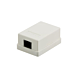 CAT5e UTP 1 port surface mount box, ivory