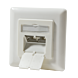 CAT6 UTP / STP flush-mounted box vertical, ivory
