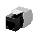 CAT6a UTP Keystone Connector - Toolless - black