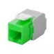 CAT6a UTP Keystone Connector - Toolless - green