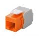 CAT6a UTP Keystone Connector - Toolless - orange