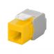 CAT6a UTP Keystone Connector - Toolless - yellow
