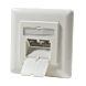 Cat6a UTP / STP flush mounted socket, ivory