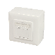 CAT6 UTP / STP surface mount box, ivory