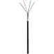 CAT5e F/UTP 100m outdoor cable on a reel solid black CCA