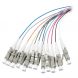 OM3 fibre optic pigtail coloured set LC - 12 pieces