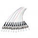 OM4 fibre optic pigtail coloured set ST - 12 pieces