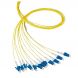 OS2 fibre optic pigtail yellow LC/PC - 12 pieces