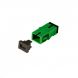 Singlemode keystone coupling SC-SC simplex green