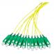OS2 fibre optic pigtail yellow SC/APC - 12 pieces