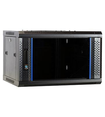 4U wall mount server rack unassembled with glass door 600x450x280mm (WxDxH)