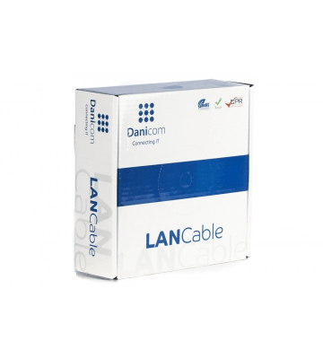 CAT6 S/FTP 100m on a reel solid grey CCA