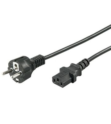 Power cable schuko to C13 3m black