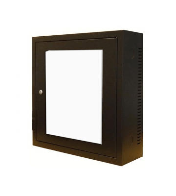 3U wall cabinet with glass door 185mm deep