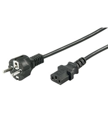 Power cable Schuko to C13 2m black