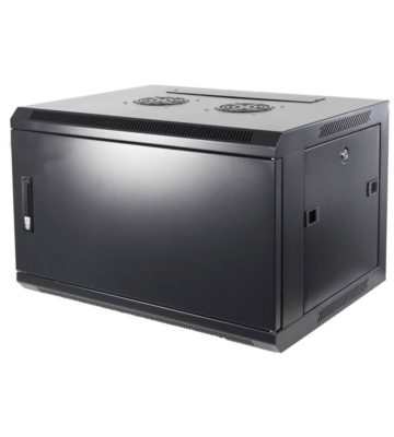 6U wall mount server rack with metal door 600x600x368mm (WxDxH)