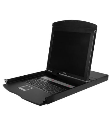 19 inch KVM console tray with USB and PS/2 QWERTY keyboard