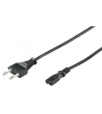 Power cord euro plug to C7 1,50m black