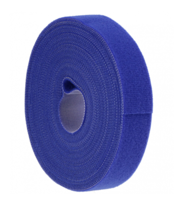 Velcro tape 9 mm wide, 5 m, woven - blue