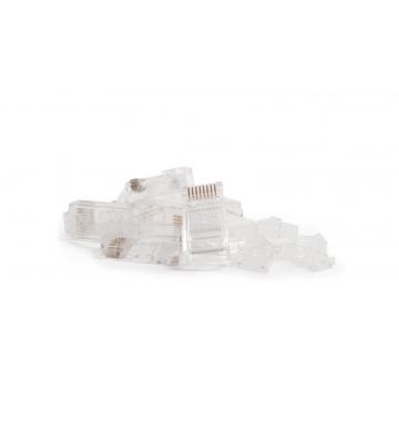 CAT6 connector RJ45 + joint piece - for solid UTP cables - 10 pieces