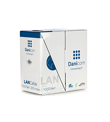 CAT6 U/UTP 305m on a reel solid grey CCA