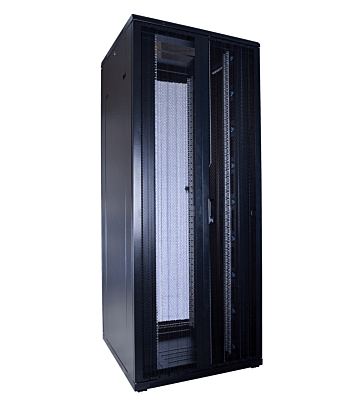 42U server rack with perforated split doors front and back 800x800x2000mm (WxDxH)