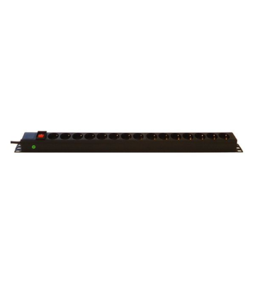 15-way socket outlet for vertical mounting