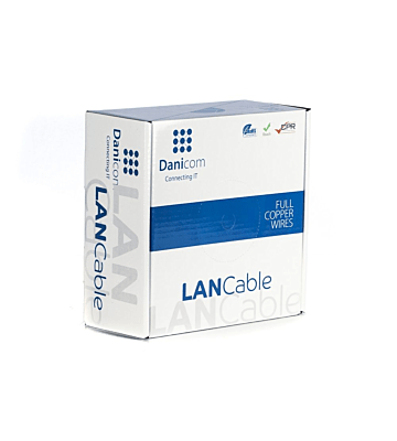 DANICOM CAT6A UTP 100m outdoor cable on a reel - solid -  PE (Fca)