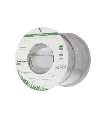 Alfaco Cat6 F/UTP cable on reel, solid, 100m, grey, LSZH – (Eca)