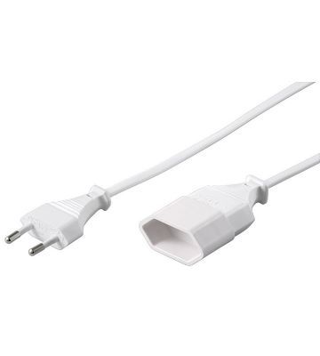 Extension cord euro plug 2m white