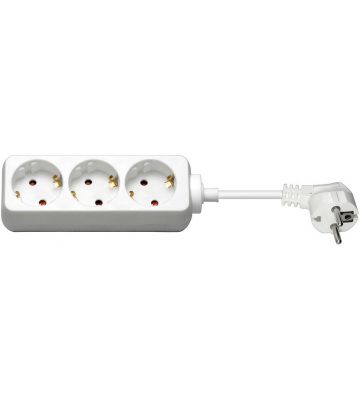 3-way power strip 3 m white