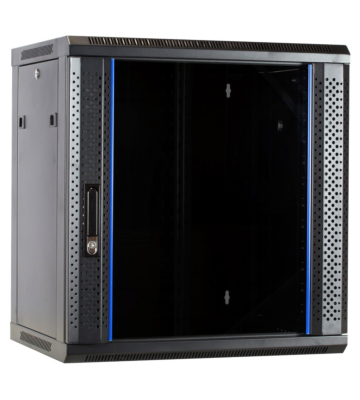12U unassembled wall-mount server rack with glass door 600x450x635mm (WxDxH)