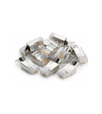 DANICOM SFTP RJ45 CAT6a connector - shielded for solid cable - 10 pieces