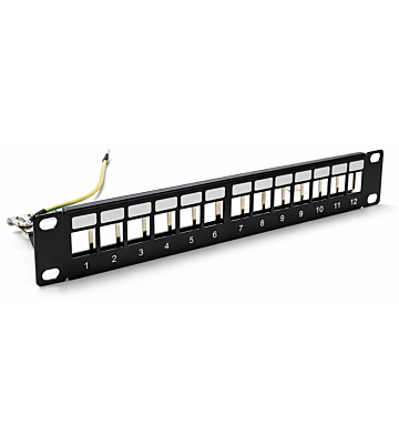 10" STP patch pSTP patch panel for keystones - 12 portsanel for keystones - 12 ports