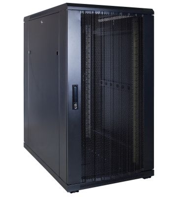 22U server rack with perforated door 600x1000x1200mm (WxDxH)