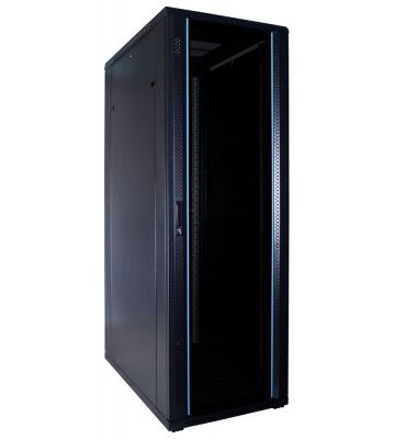 37U server rack with glass door 600x1000x1800mm (WxDxH)