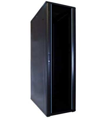 42U server rack with glass door 600x1200x2000mm (WxDxH)