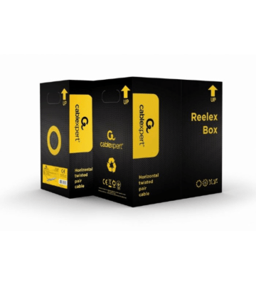 Alfaco Cat5e U/UTP cable on reel, solid, 305m, grey, LSZH – (Eca)