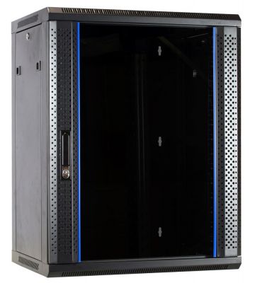15U wall rack with glass door 600x450x770mm
