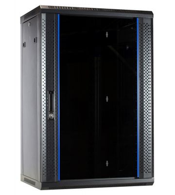 18U wall rack with glass door 600x450x900mm