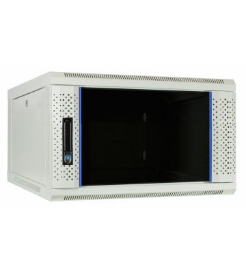 6U white wall mount server rack with glass door 600x600x368mm (WxDxH)