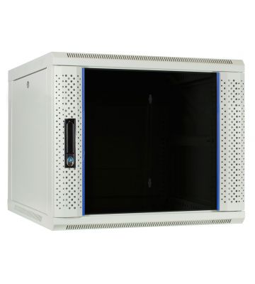 9U white wall mount server rack with glass door 600x600x500mm