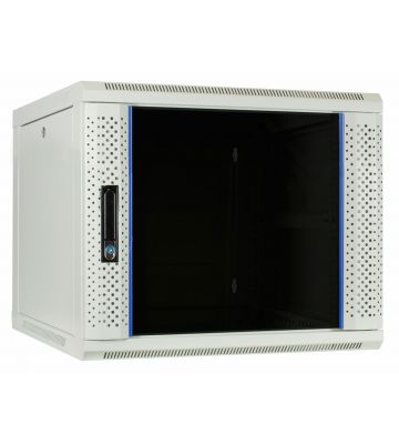 9U white wall mount server rack with glass door 600x600x500mm