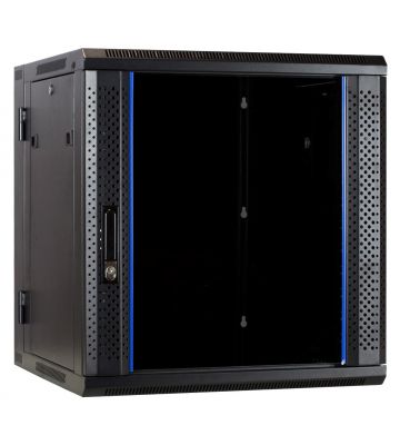 12U wall rack (tilting) with glass door 600x600x635mm