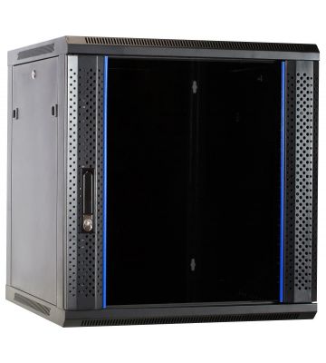 12U wall-mount server rack unassembled with glass door 600x600x635mm (WxDxH)