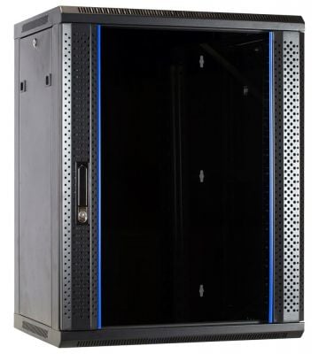 15U wall mount rack with glass door 600x600x770mm
